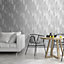 Superfresco Milan Silver Smooth Wallpaper Sample