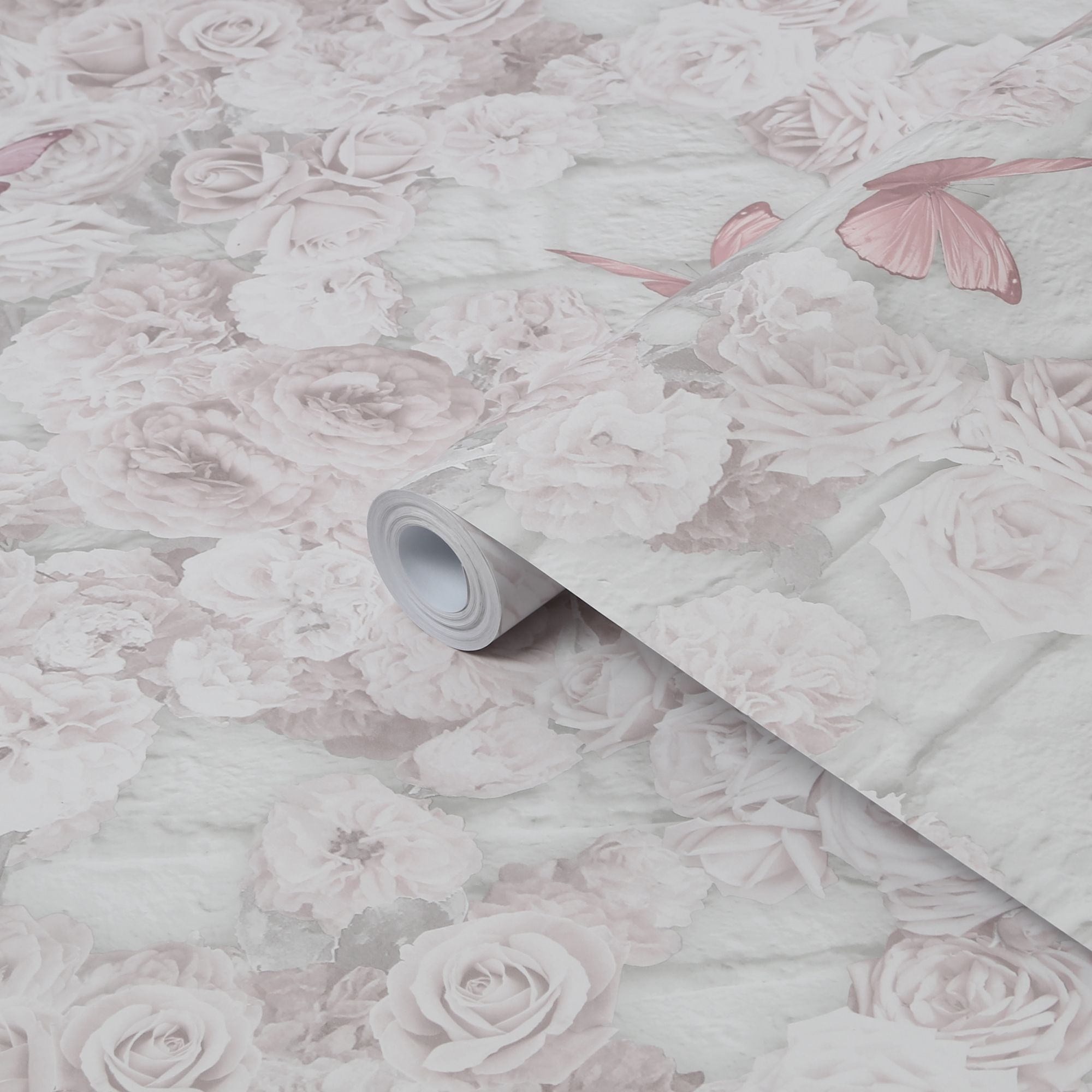 Superfresco Pink Flower wall Smooth Wallpaper