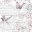 Superfresco Pink Flower wall Smooth Wallpaper