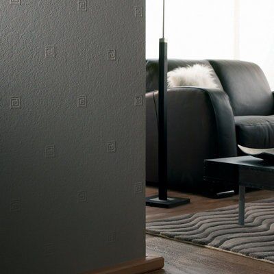 Superfresco White Greek key Blown Wallpaper