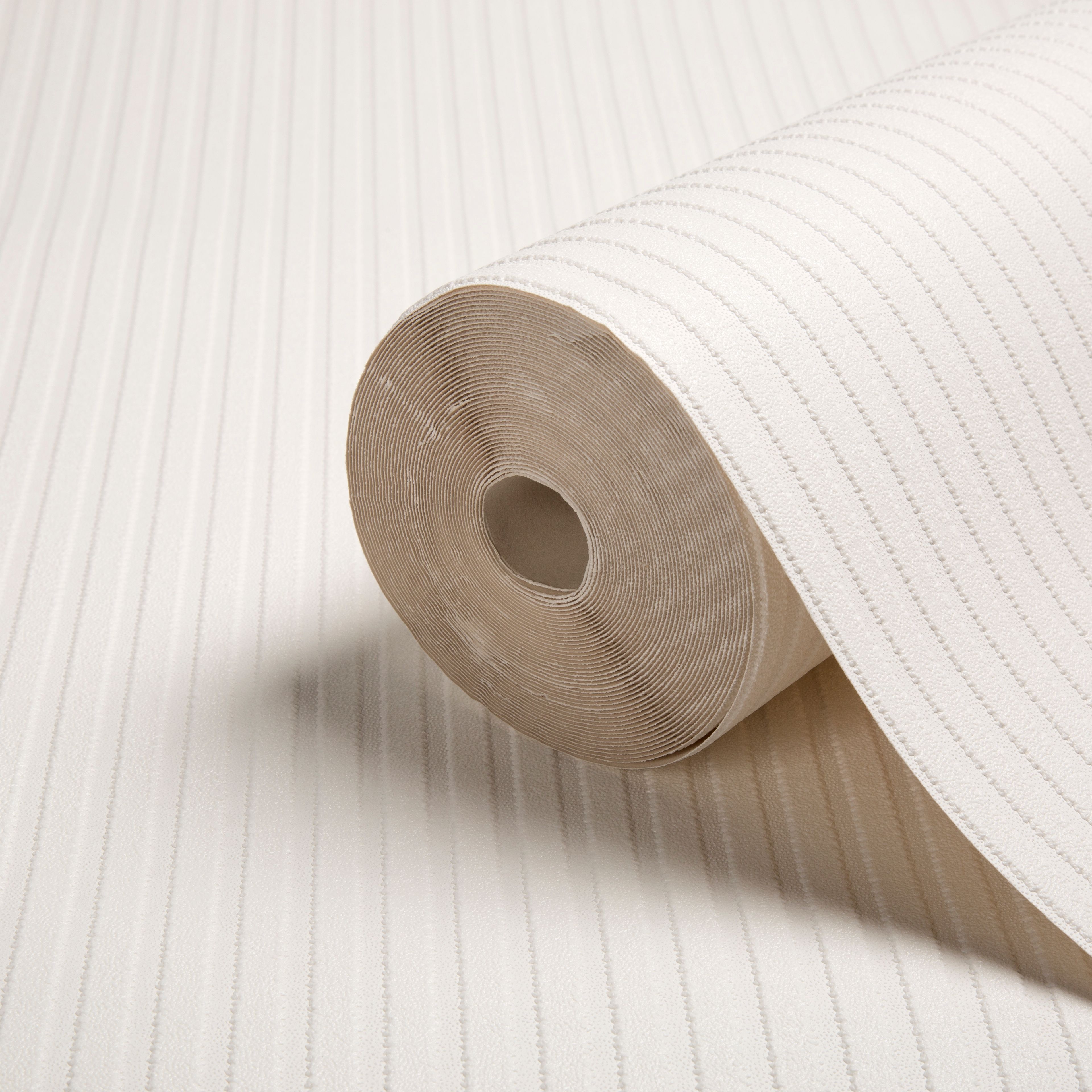 Superfresco White Ribbed Vintage Textured Wallpaper