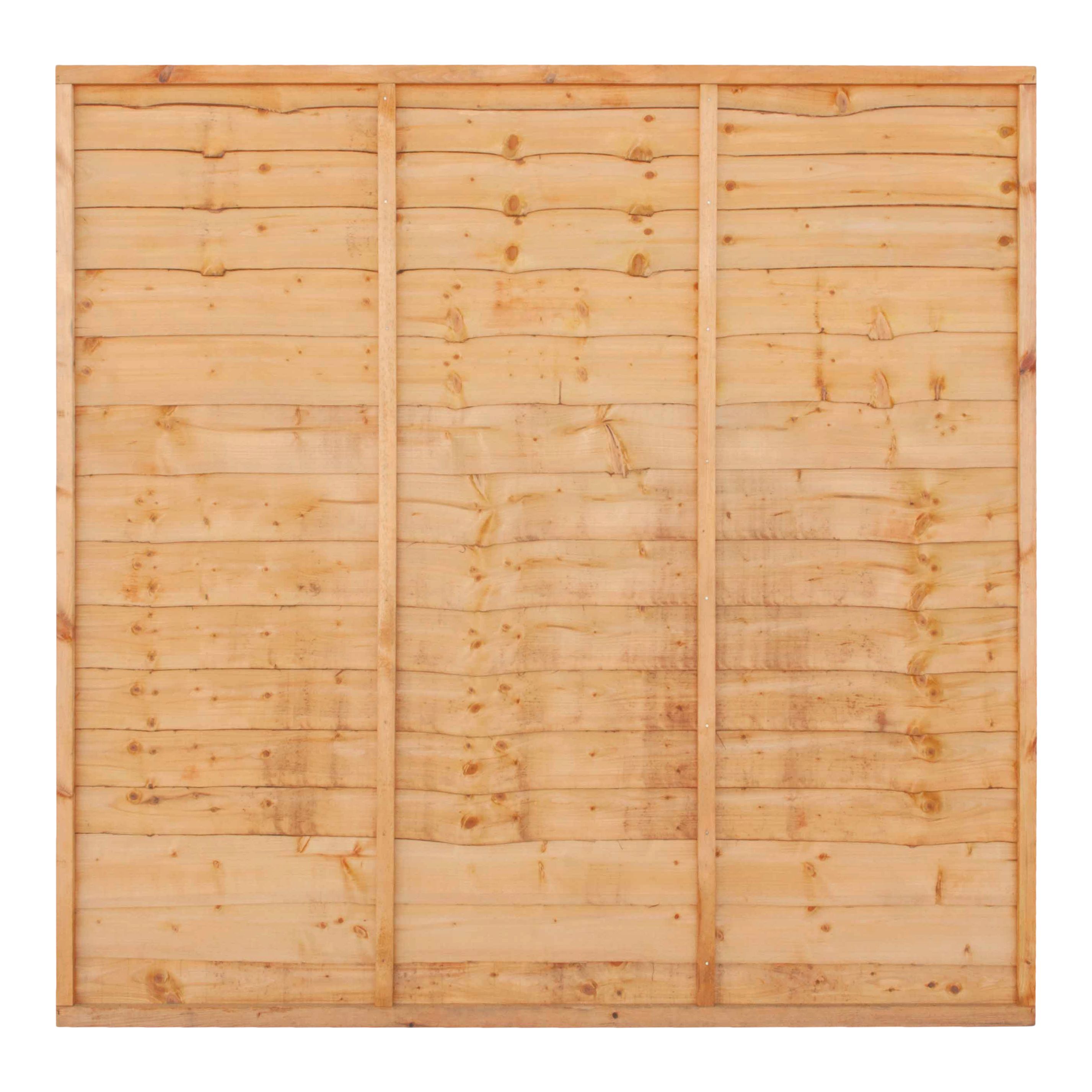 Superior Traditional Lap Pressure treated 6ft Golden Brown Wooden Fence ...