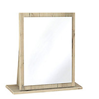 Swift Como Grey Oak effect Rectangular Framed Mirror, (H)51cm (W)48cm