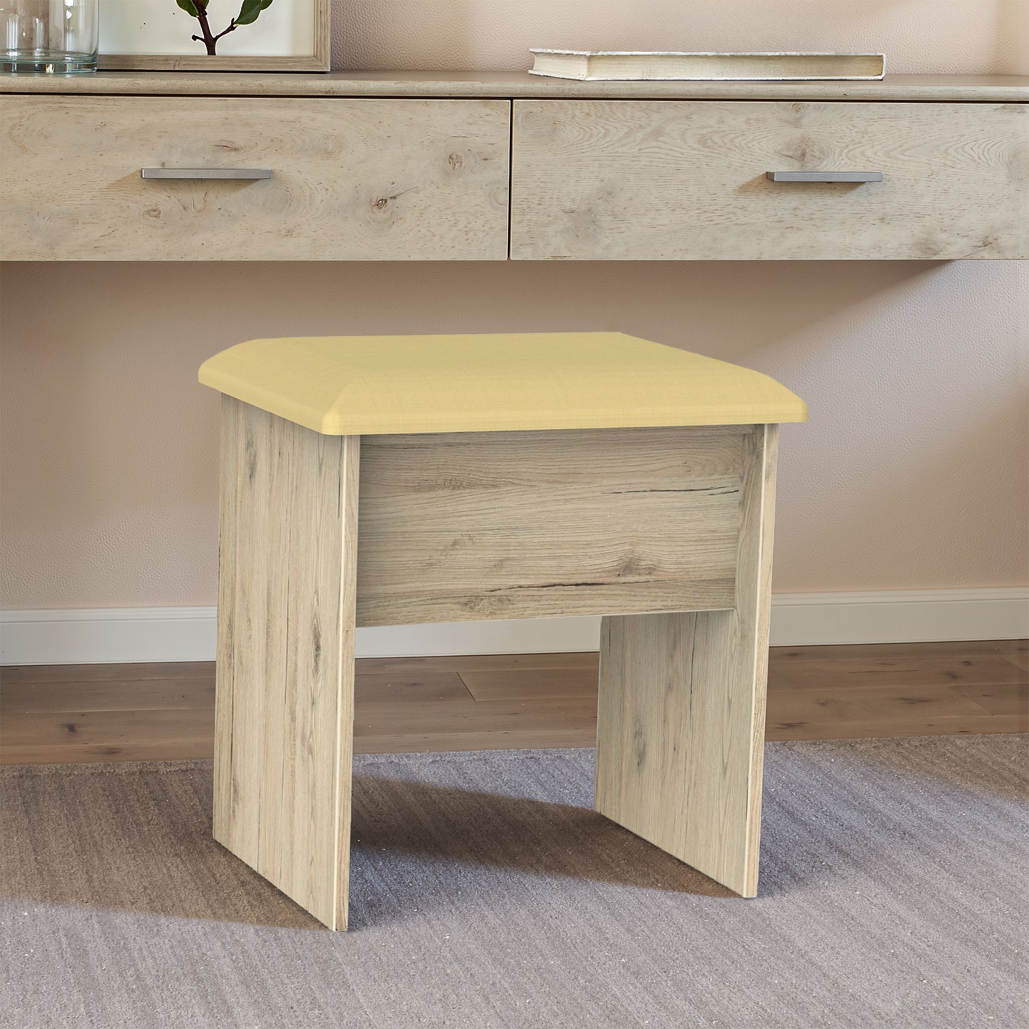 sachin and babi light blue dress Grey Velvet Dressing Table Stool