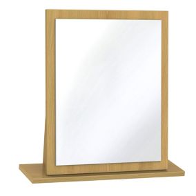 Swift Montana Oak effect Rectangular Framed Mirror, (H)51cm (W)48cm