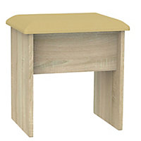 Swift Monte carlo Cream Oak effect Dressing table stool