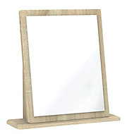 Swift Monte carlo Cream Oak effect Framed Mirror (H)500mm (W)480mm