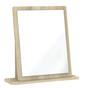Swift Monte carlo Cream Oak effect Rectangular Framed Mirror (H)50cm (W)48cm