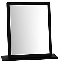 Swift Noire Black Rectangular Framed Mirror (H)51cm (W)48cm