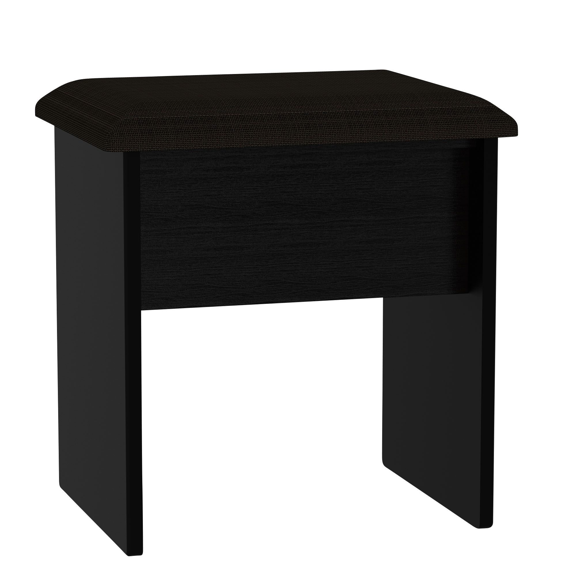 Swift Noire Black Wooden Dressing table stool DIY at B&Q