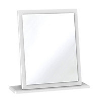 Swift Rosa White Rectangular Framed Mirror, (H)51cm (W)48cm