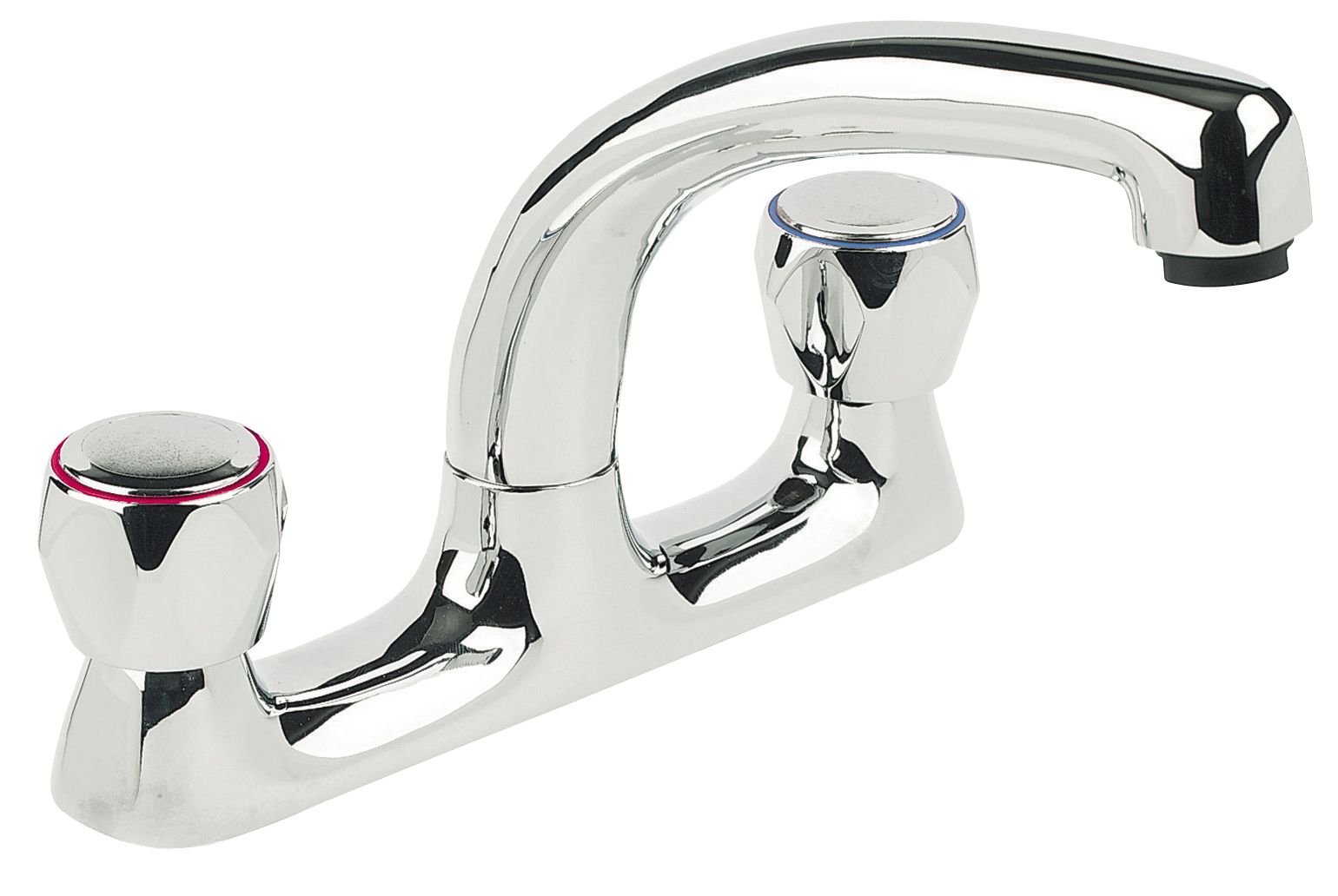 Swirl Contract Chrome Kitchen Sink mixer tap | DIY at B&Q