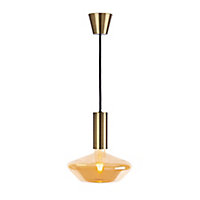 Sylcone Brass effect Ceiling light