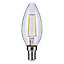 Sylvania E14 2W 250lm Candle LED Filament Light bulb