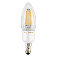 Sylvania E14 4W 450lm Candle LED Dimmable Filament Light bulb