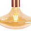 Sylvania Sylcone Brushed Glass & metal copper effect Ceiling light