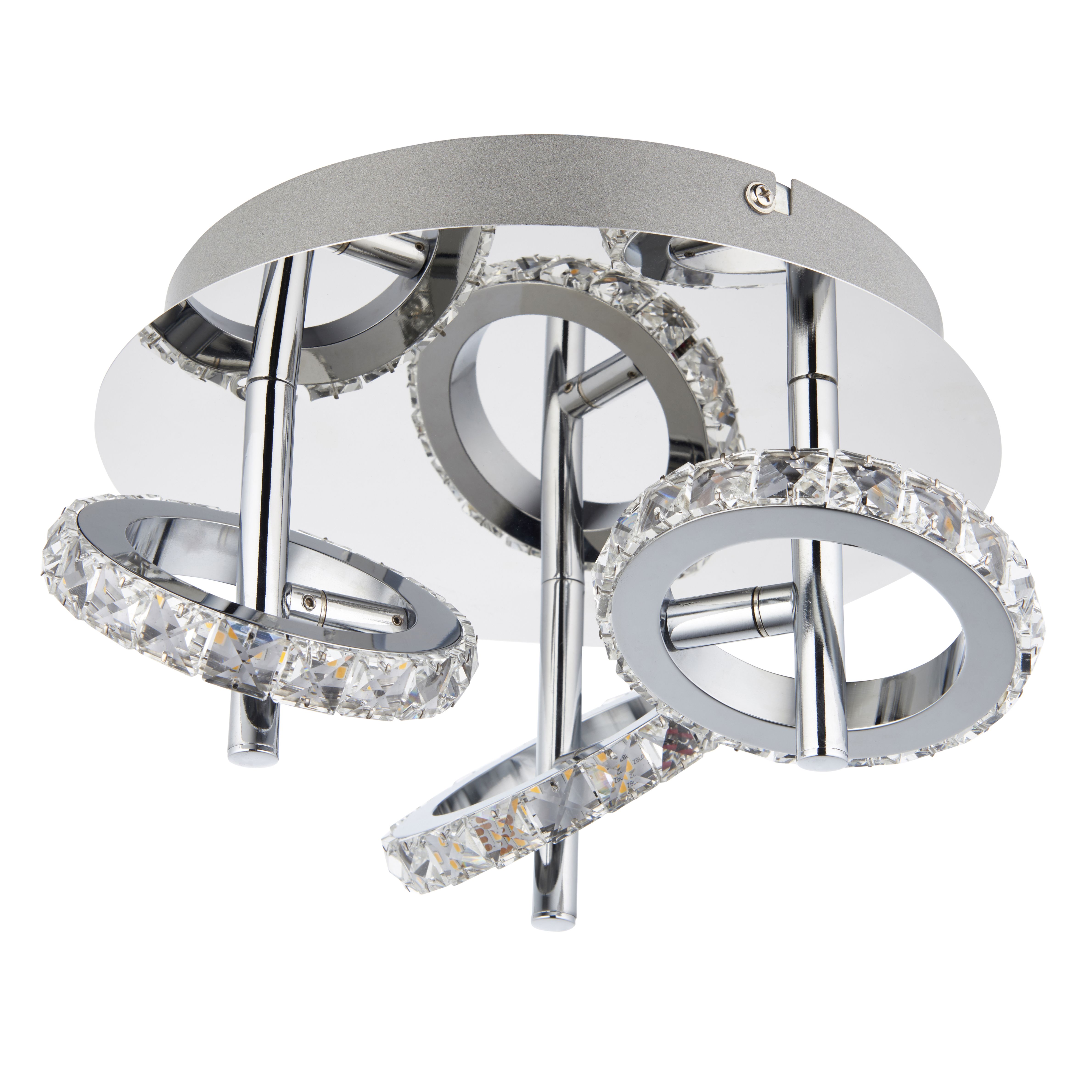 Symi Contemporary Gloss Crystal effect 3 Light Spotlight