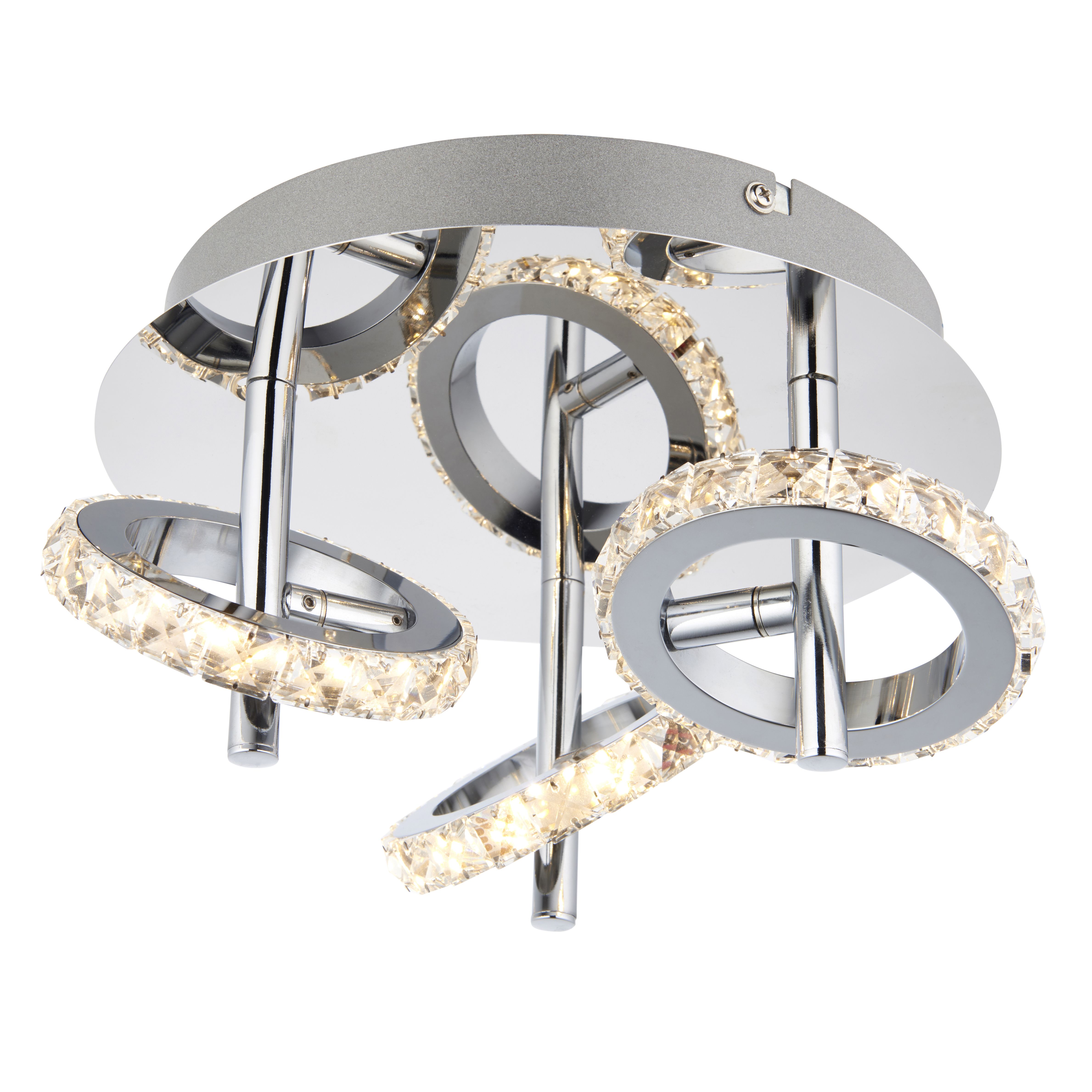 Symi Contemporary Gloss Crystal effect 3 Light Spotlight
