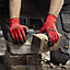 Synthetic Red & black Gloves, Large