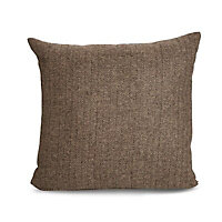 Tabatha Herringbone Brown Cushion