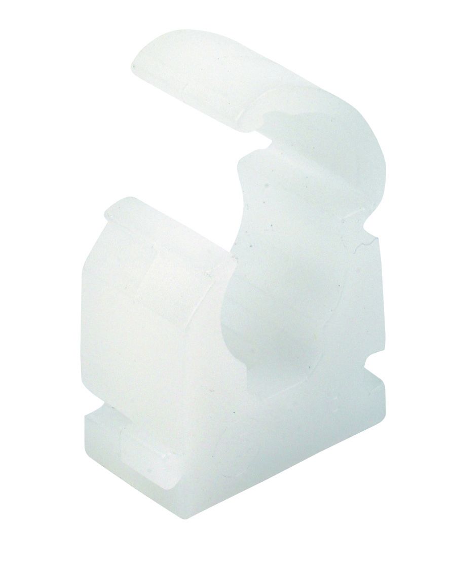 Talon Natural Plastic Hinge clip Hinged Clip (Dia)15mm, Pack of 100