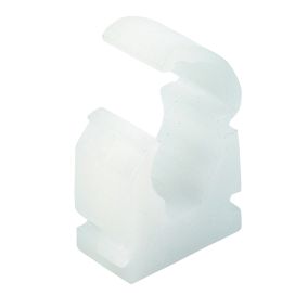 Talon Natural Plastic Hinge clip Hinged Clip (Dia)15mm, Pack of 100