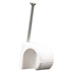 Talon Polypropylene Single Nail clip NCW15 (Dia)15mm, Pack of 100
