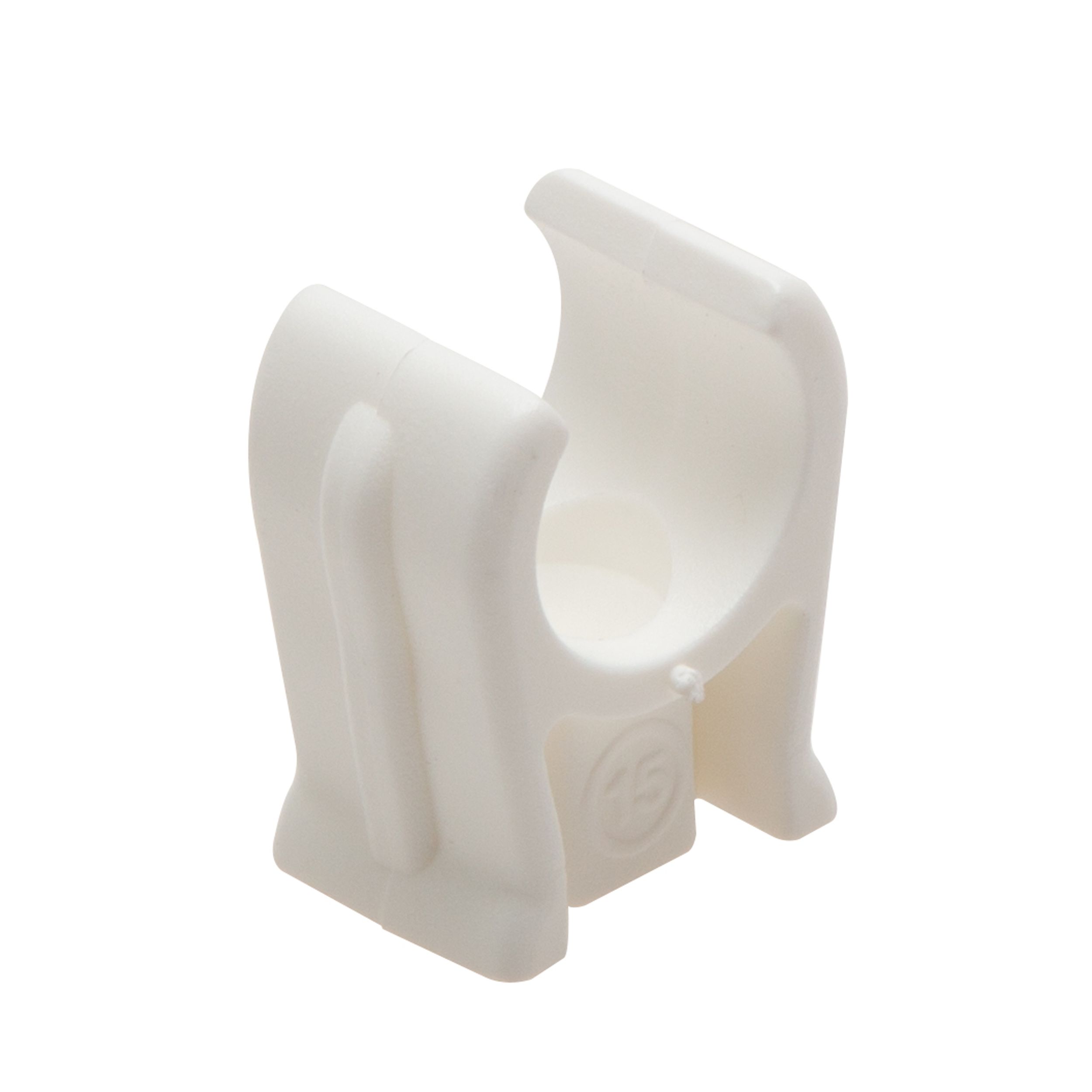 Talon White Plastic Snap lid clip (Dia)15mm, Pack of 10
