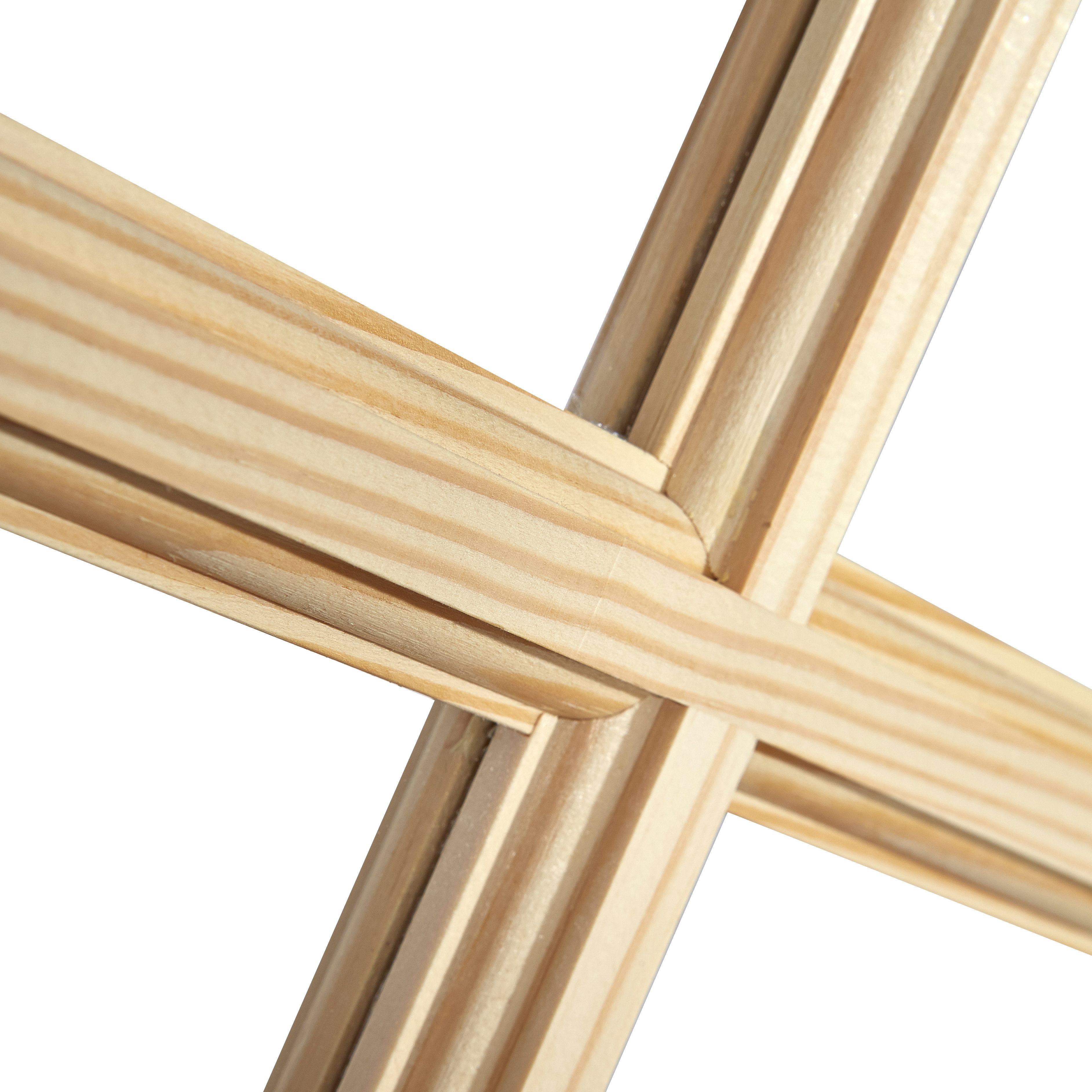 Tamar 3 panel 6 Lite Clear Glazed Classic Clear pine Internal Folding Tri-fold Door set, (H)2035mm (W)2374mm
