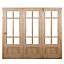 Tamar 3 panel 6 Lite Glazed Clear pine Internal Tri-fold Door set, (H)2035mm (W)2146mm