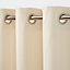 Taowa Beige Plain Unlined Eyelet Curtain (W)167cm (L)228cm, Single