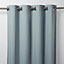 Taowa Blue grey Plain Unlined Eyelet Curtain (W)167cm (L)228cm, Single