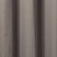 Taowa Grey Plain Unlined Eyelet Curtain (W)167cm (L)183cm, Single
