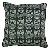 Taquara Owl Grey Cushion (L)43cm x (W)43cm