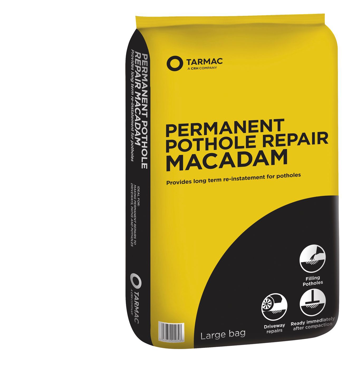 Tarmac Permanent Repair Ready Mixed Pothole Macadam, 25kg Bag | DIY At B&Q