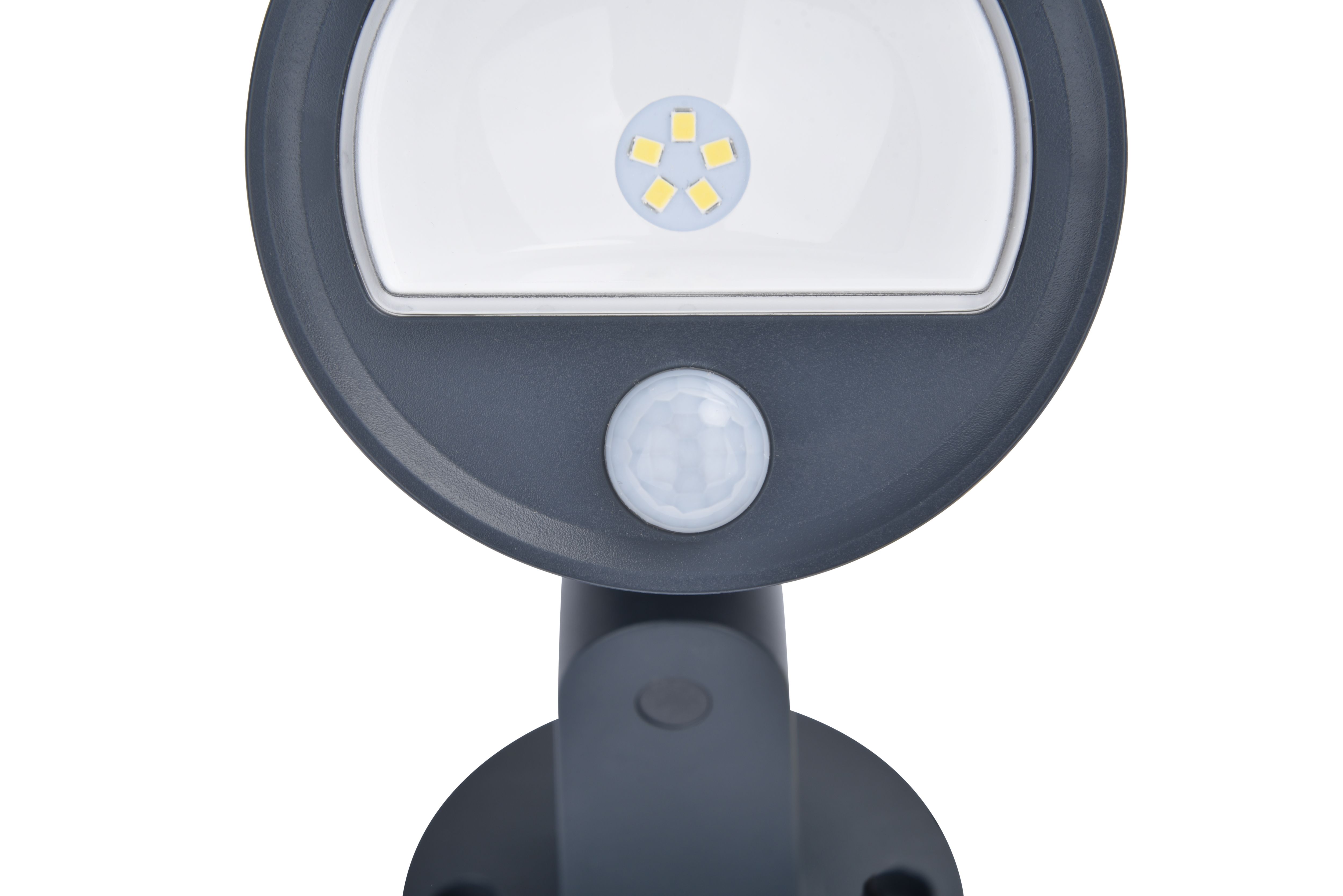 Tavares Adjustable Dark grey Solar-powered Integrated LED 2W PIR With motion sensor Outdoor Wall light