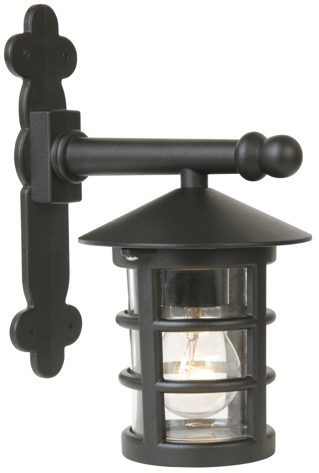 Tavistock Black Mainspowered Outdoor Wall lantern DIY at B&Q