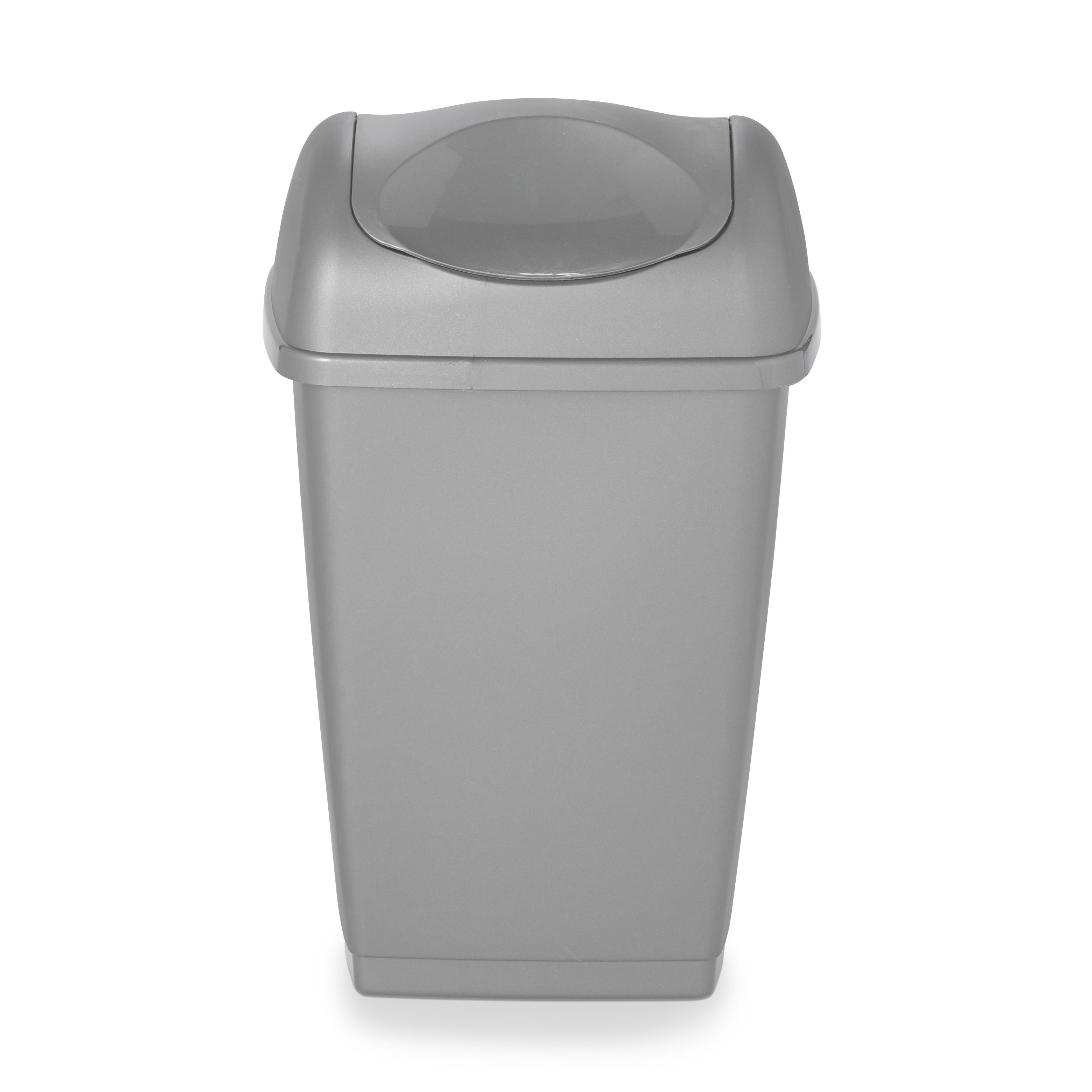 Tazetta Grey Plastic Swing Bin 20L DIY at B&Q