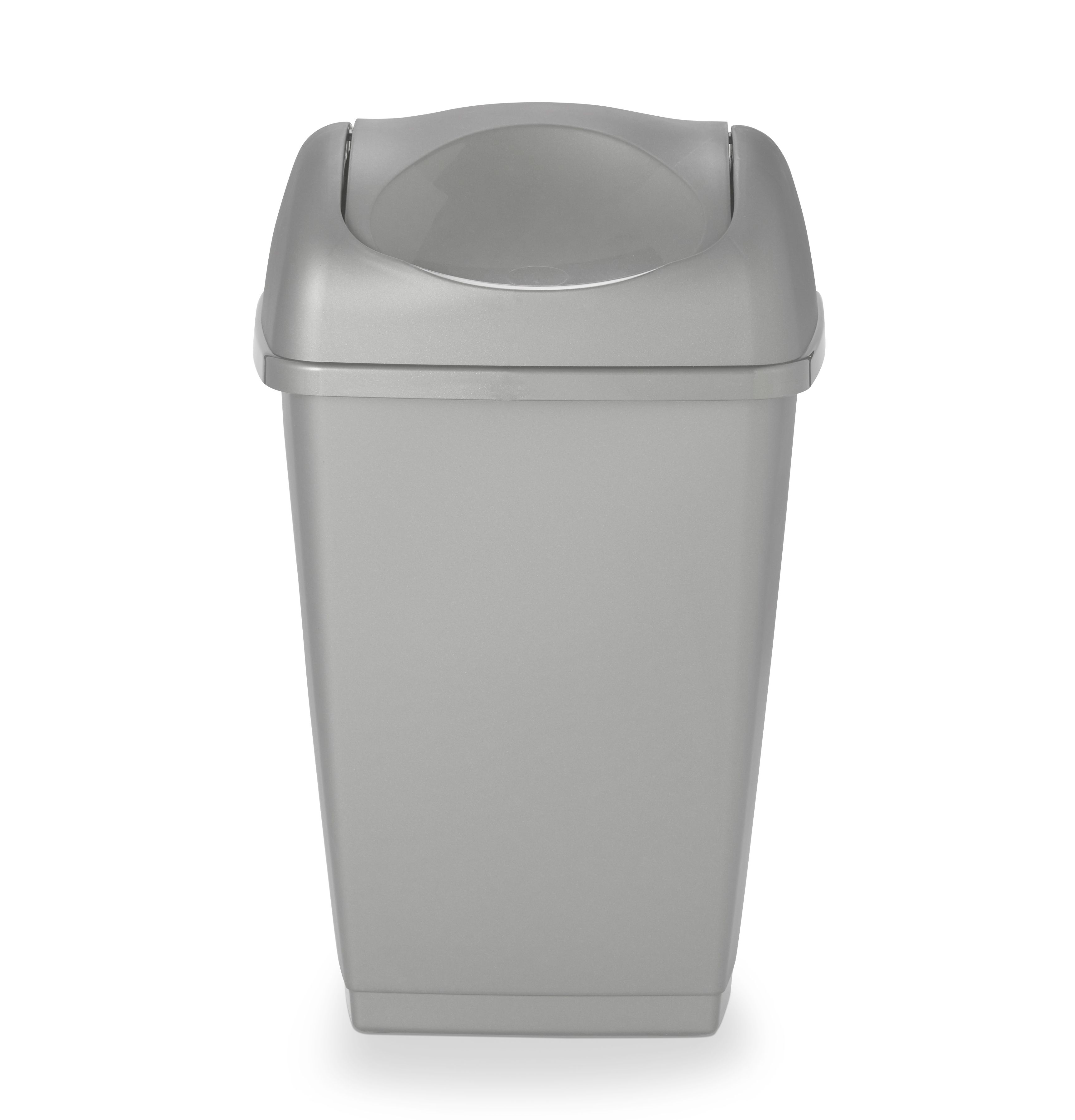 Tazetta Grey Plastic Swing Bin - 40L