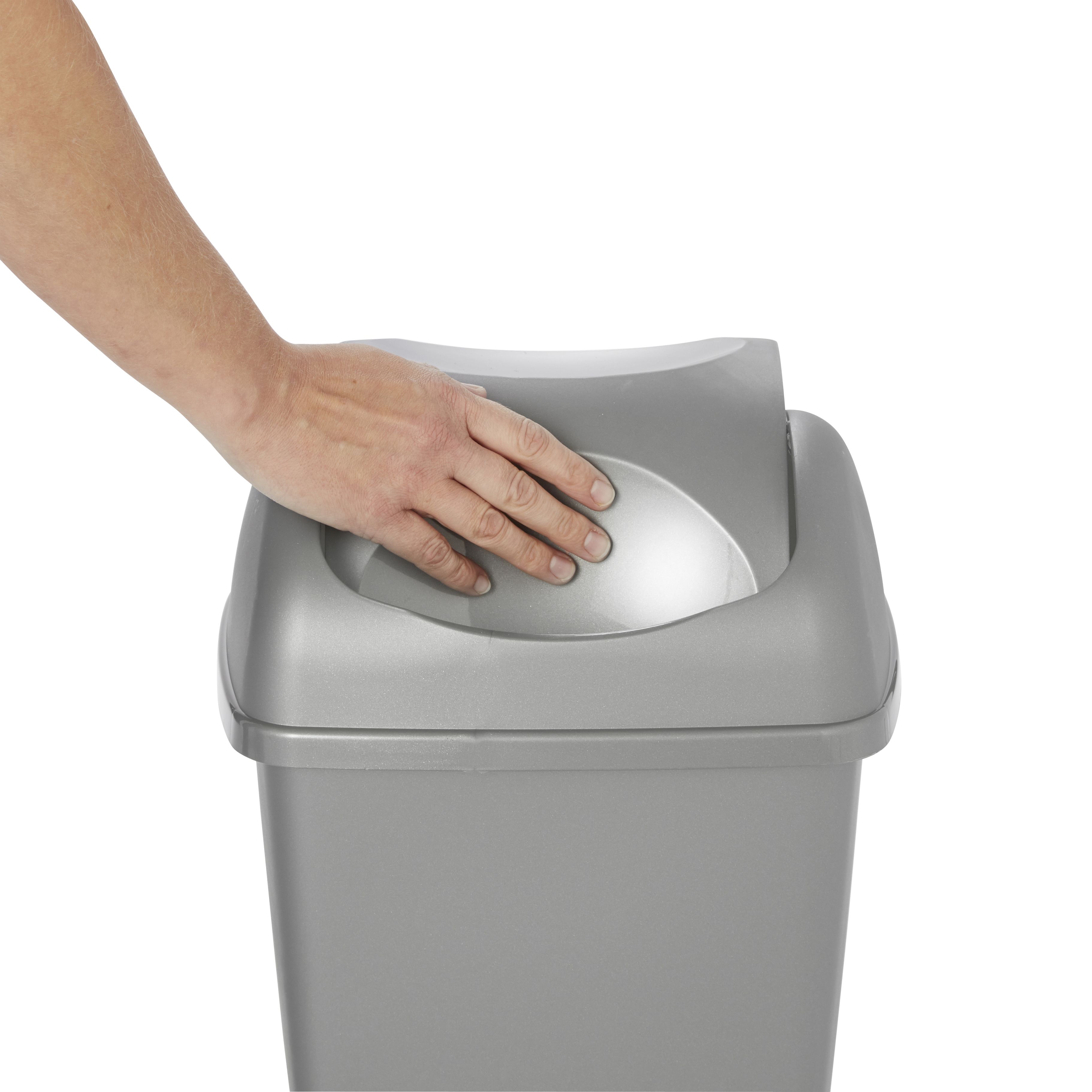 Tazetta Swing Grey Plastic Swing Bin - 20L