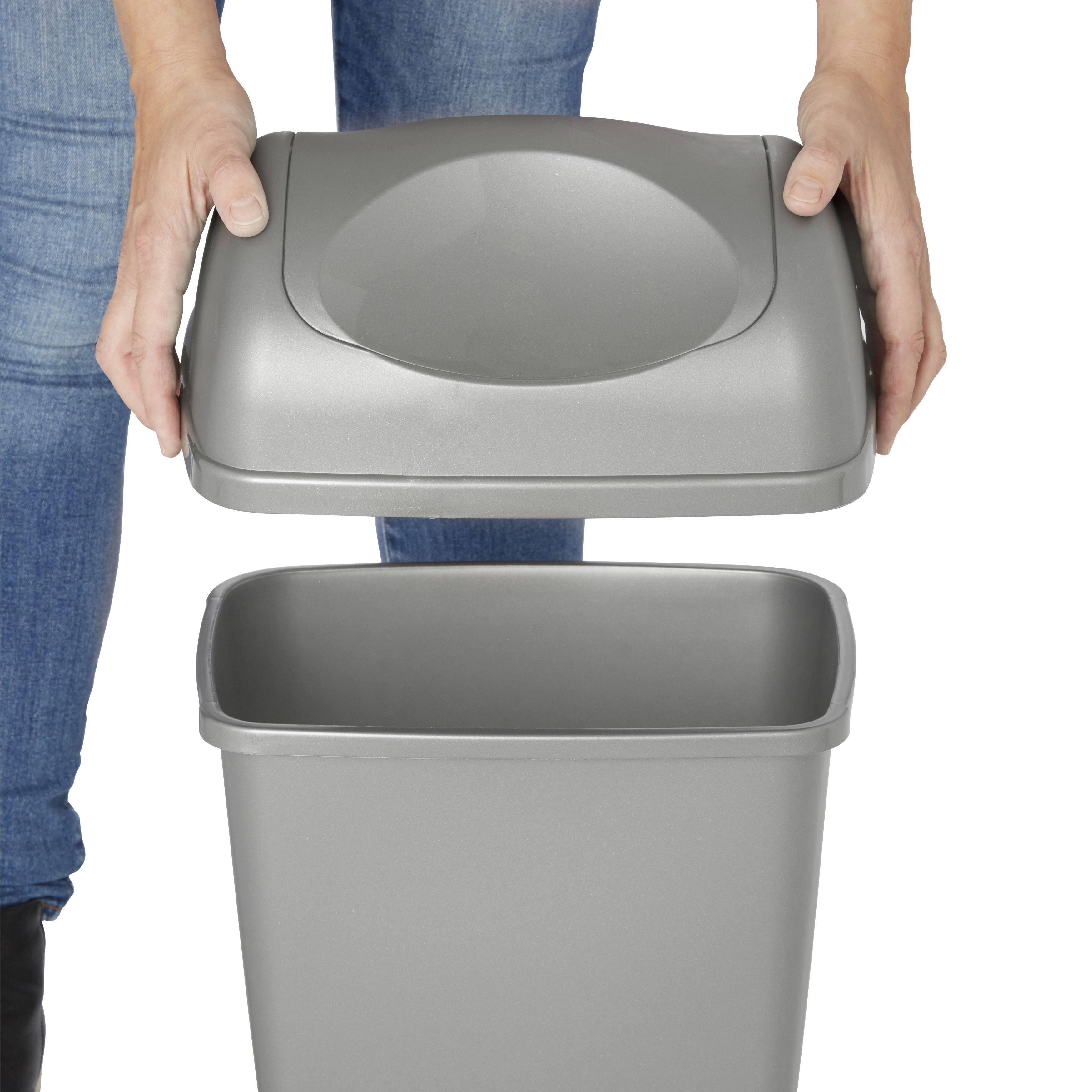 Tazetta Swing Grey Plastic Swing Bin - 20L