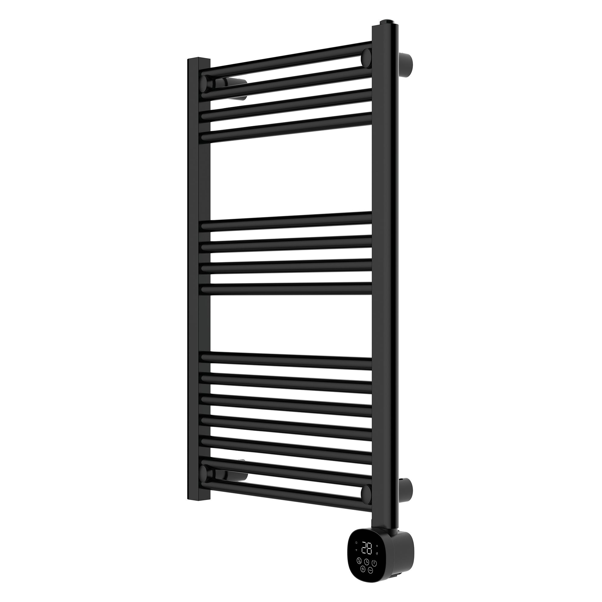 TCP Smart Black Electric Flat Towel warmer W 500mm x H 850mm