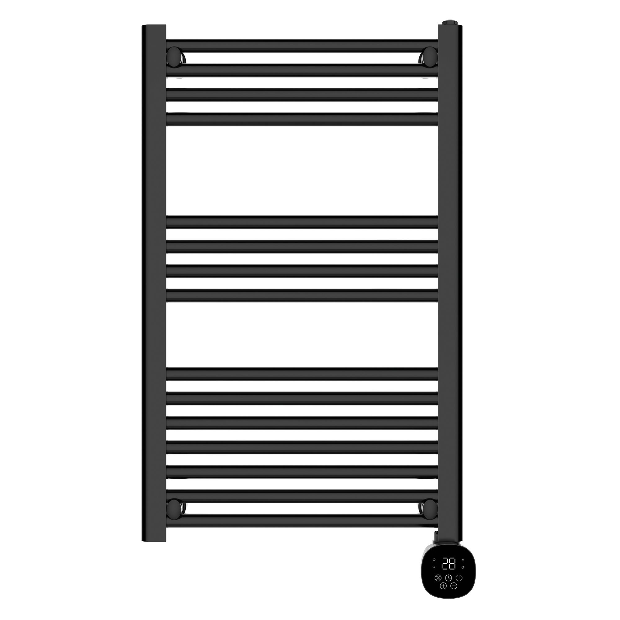 TCP Smart Electric Black Flat Towel warmer (W)500mm x (H)850mm