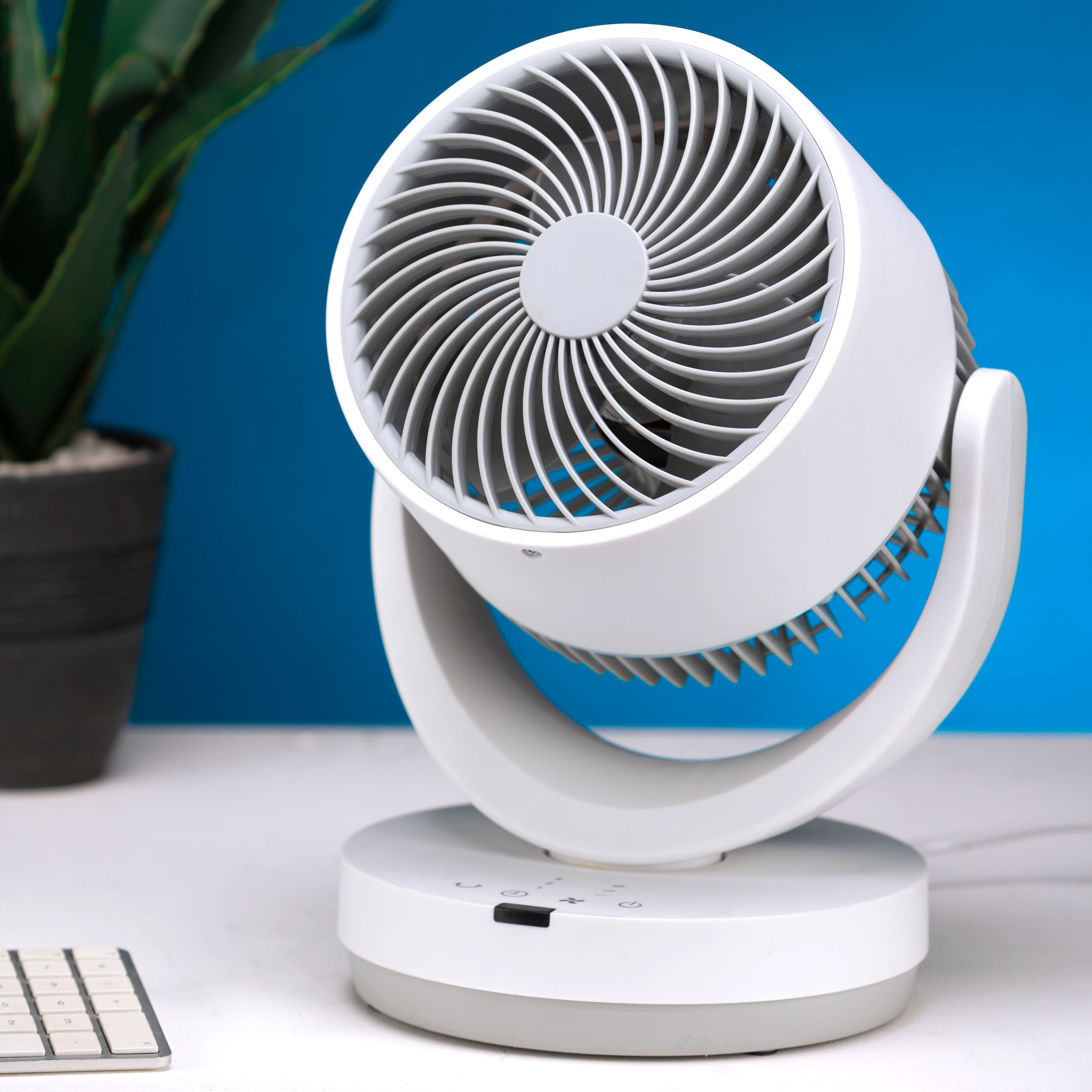TCP White 8 35W Remote controlled Desk fan