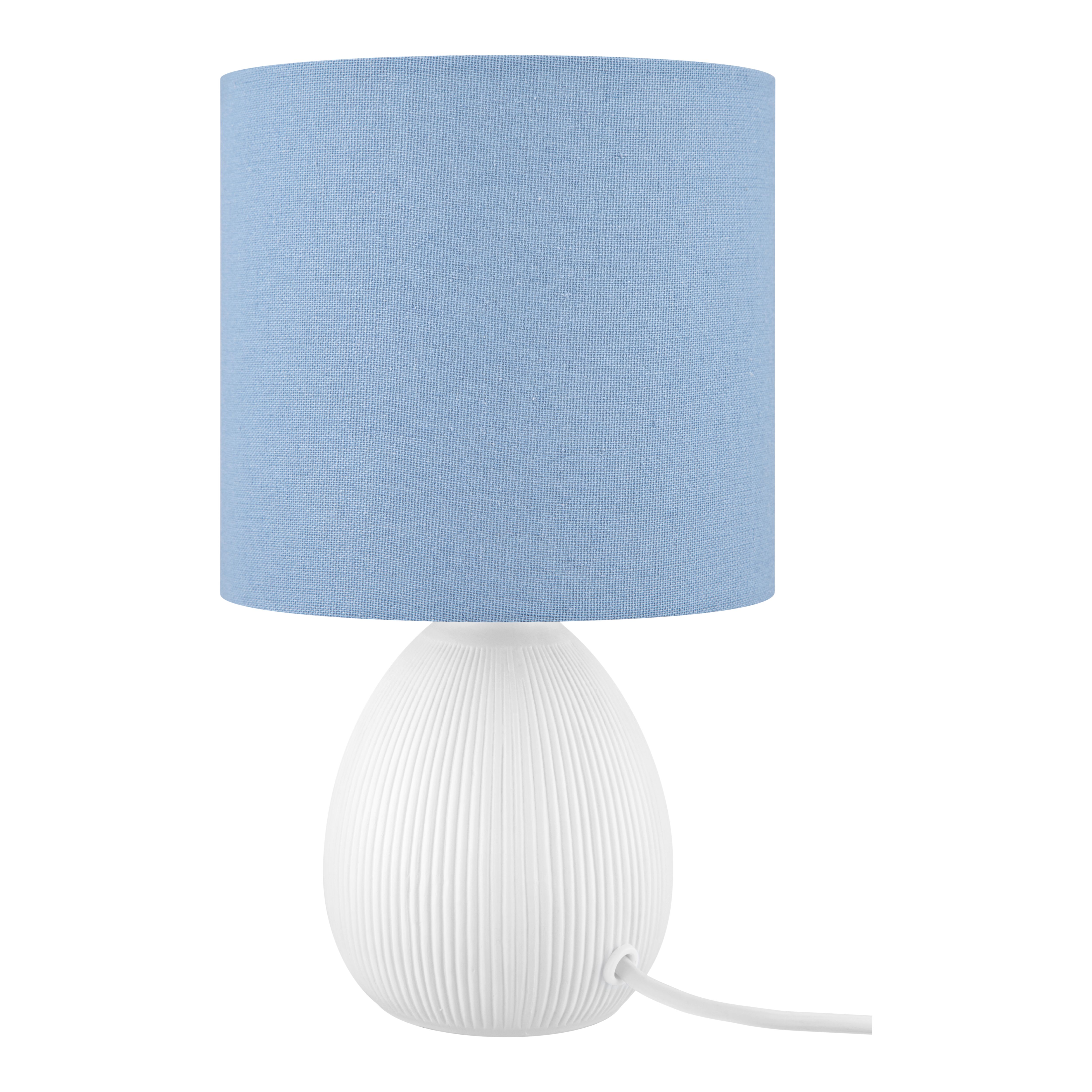 Teardrop White & Blue Table lamp