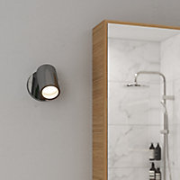 Tellot Silver Chrome effect Bathroom Wall light