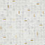Tenashey White Marble effect Natural stone & stainless steel Mosaic tile sheet, (L)300mm (W)300mm