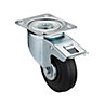 Tente Braked Zinc-plated Swivel Castor 96267900, (Dia)100mm (H)128mm (Max. Weight)75kg