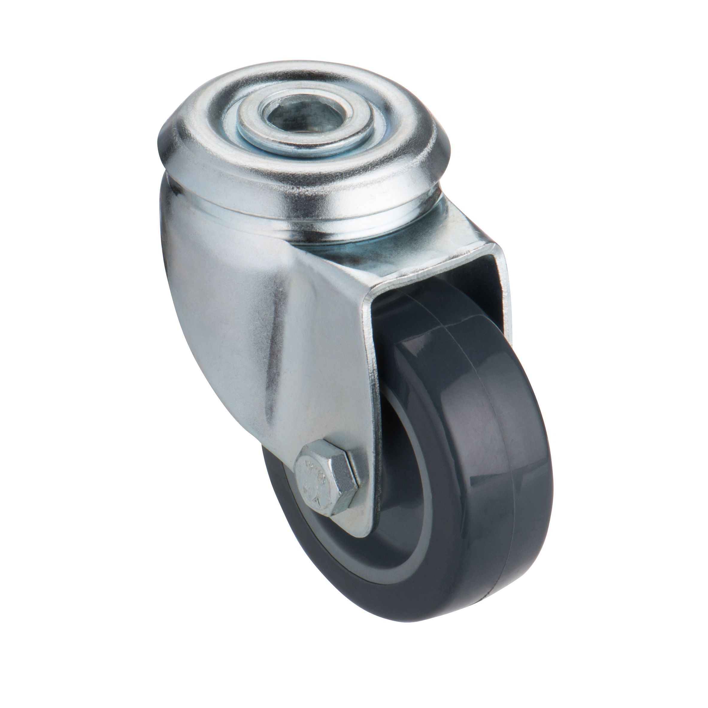 Tente Unbraked Zinc-plated Swivel Castor 96268100, (Dia)50mm (H)70mm (Max. Weight)40kg