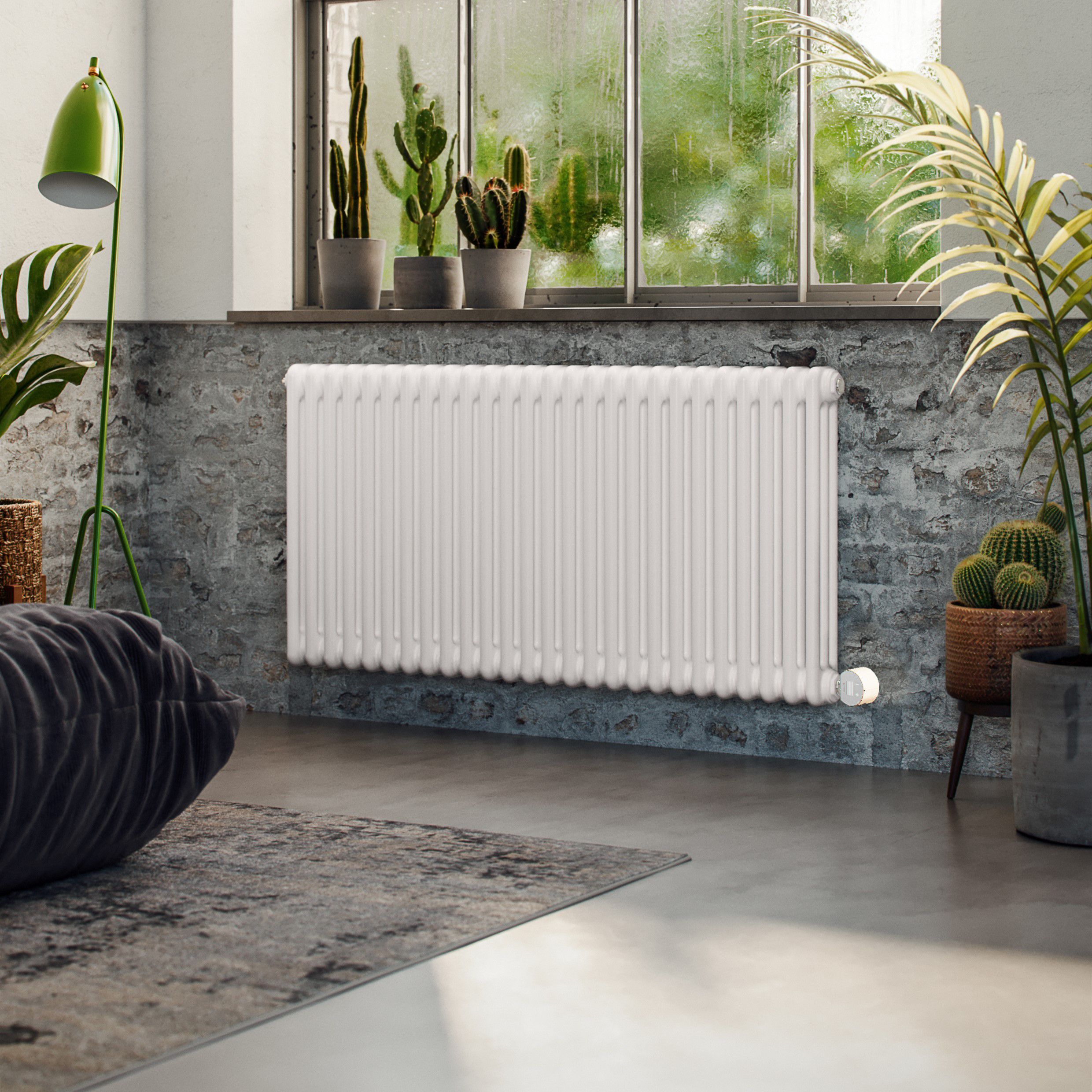 Terma 230V 1.5kW White Smart Horizontal Oil-filled radiator (H) 600mm x ...